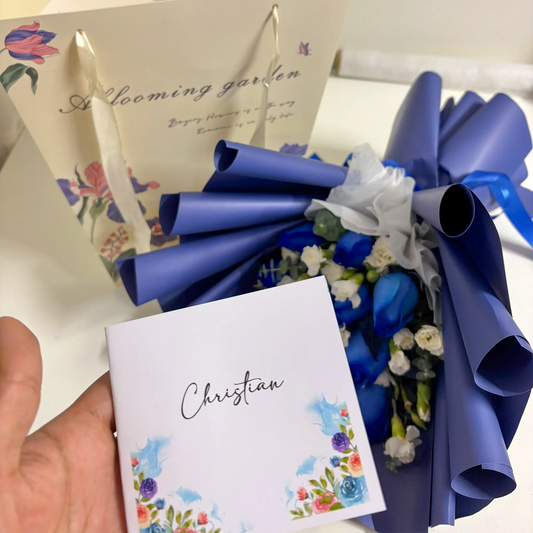RAMO ROSAS AZULES