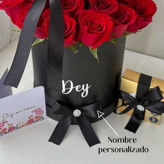 BOX 30 ROSAS CON CHOCOLATES