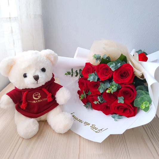RAMO ROSAS RUBY + PELUCHE